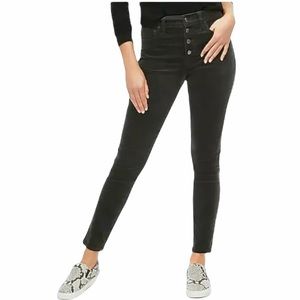 J. Crew 9” High-Rise Skinny Button Fly Gray Corduroy Pants - 30